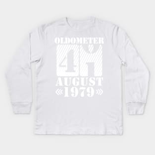 Oldometer 41 Years Old Was Born In August 1979 Happy Birthday To Me You Kids Long Sleeve T-Shirt